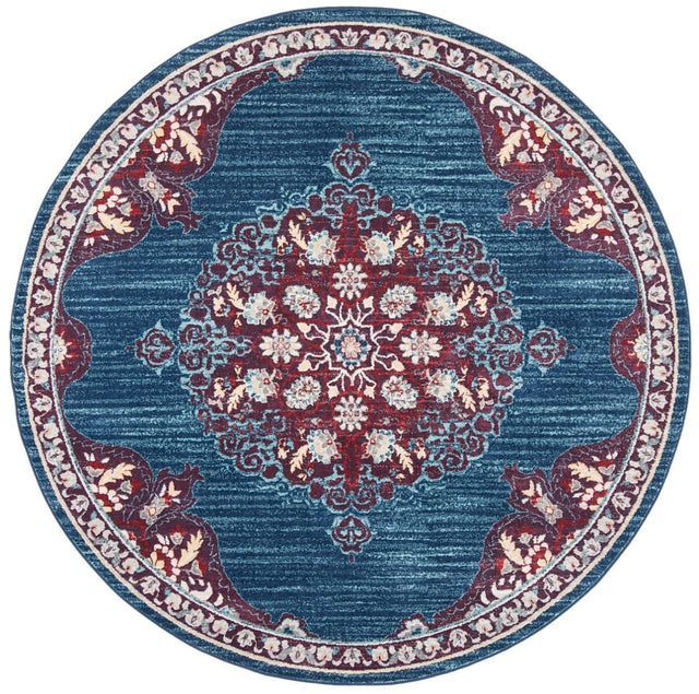 Safavieh Brentwood Bnt867P Navy/Burgundy Rug.