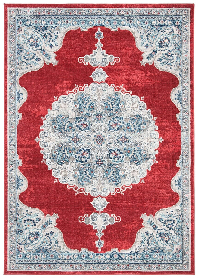 Safavieh Brentwood Bnt867Q Red/Ivory Rug.