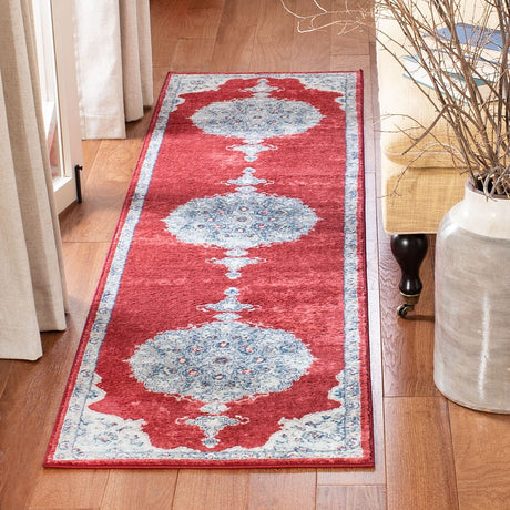 Safavieh Brentwood Bnt867Q Red/Ivory Rug.