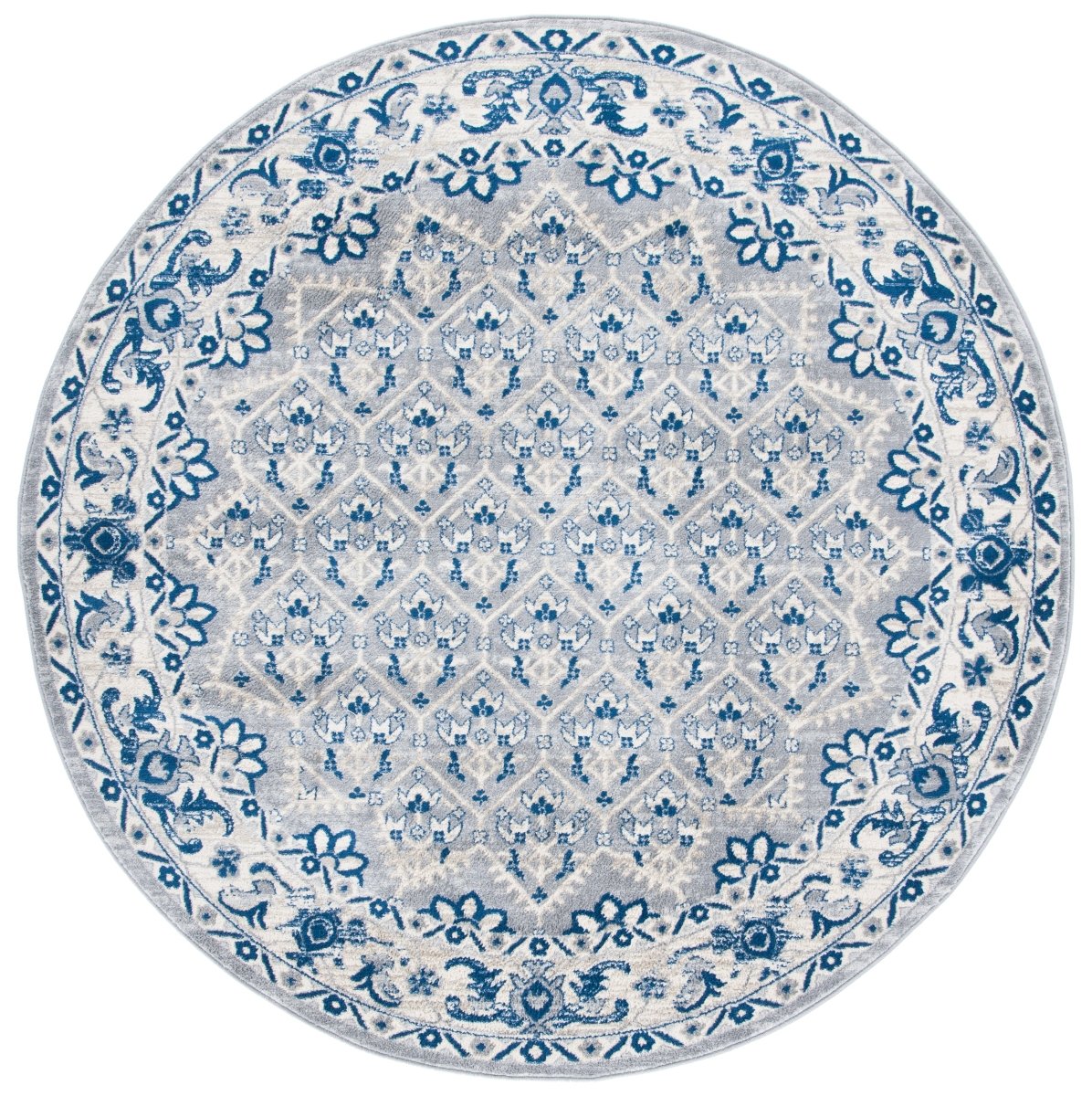 Safavieh Brentwood Bnt869F Grey/Blue Rugs.