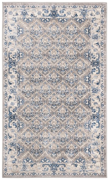 Safavieh Brentwood Bnt869G Light Grey/Blue Rug.