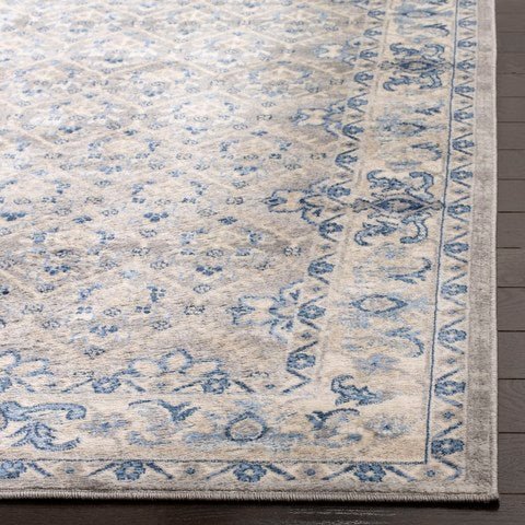 Safavieh Brentwood Bnt869G Light Grey/Blue Rug.