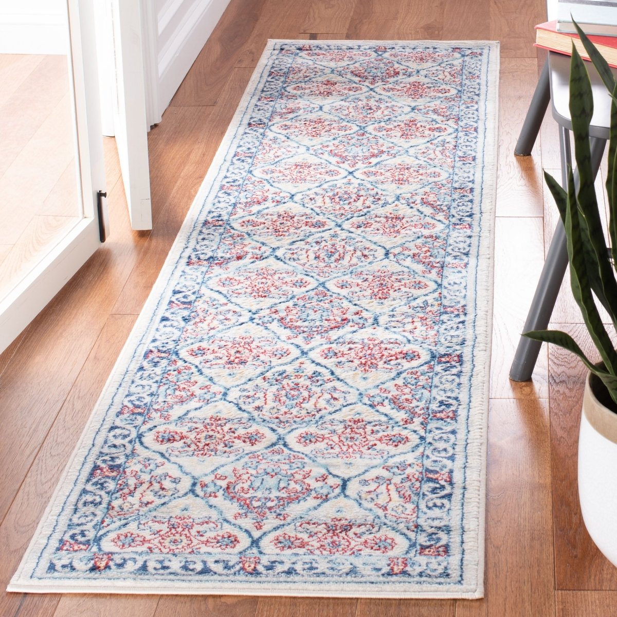 Safavieh Brentwood Bnt870B Beige/Navy Rugs.