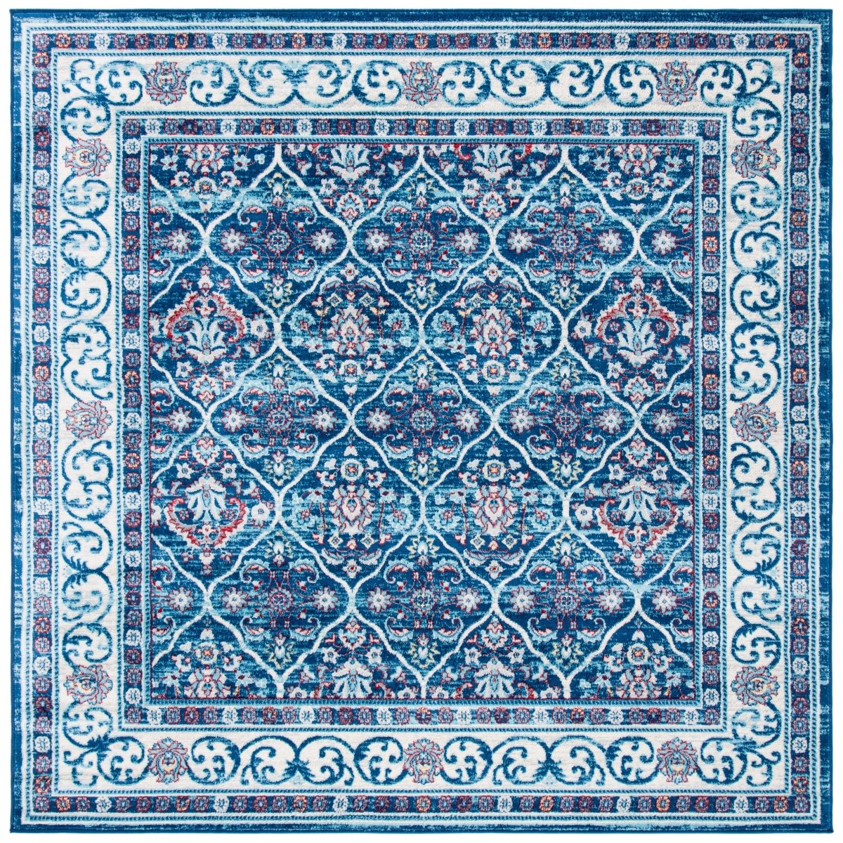 Safavieh Brentwood Bnt870N Navy/Red Rugs.