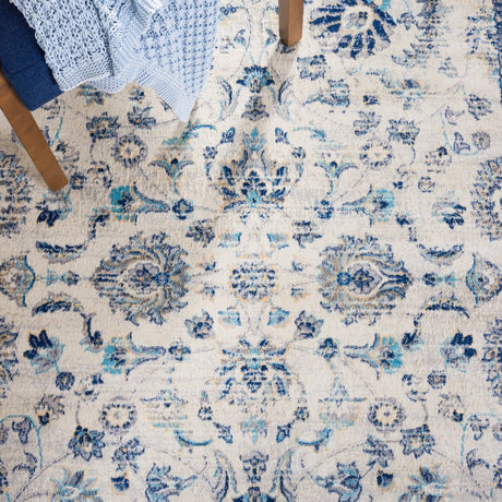 Safavieh Brentwood Bnt874M Blue/Light Grey Rug.