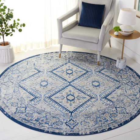 Safavieh Brentwood Bnt876M Blue/Ivory Rug.