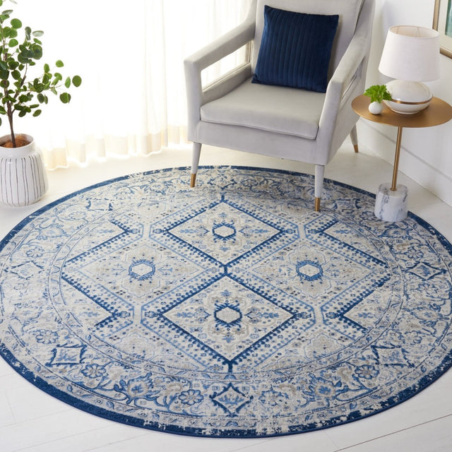Safavieh Brentwood Bnt876M Blue/Ivory Rug.