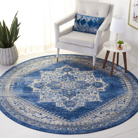 Safavieh Brentwood Bnt885A Ivory/Blue Rug.