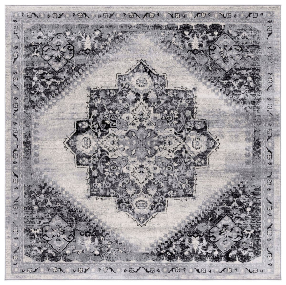 Safavieh Brentwood Bnt885F Grey/Black Rug.