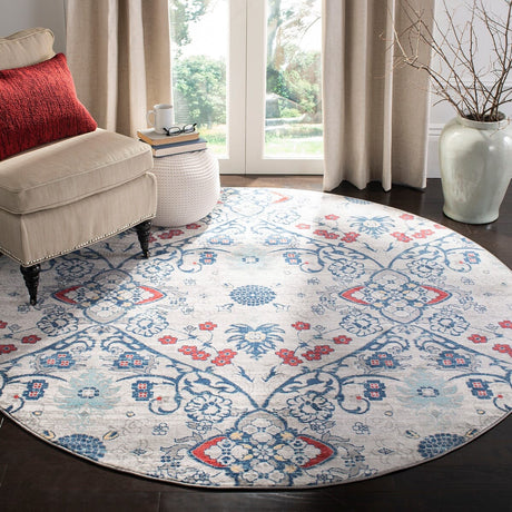 Safavieh Brentwood Bnt894M Navy/Grey Rug.