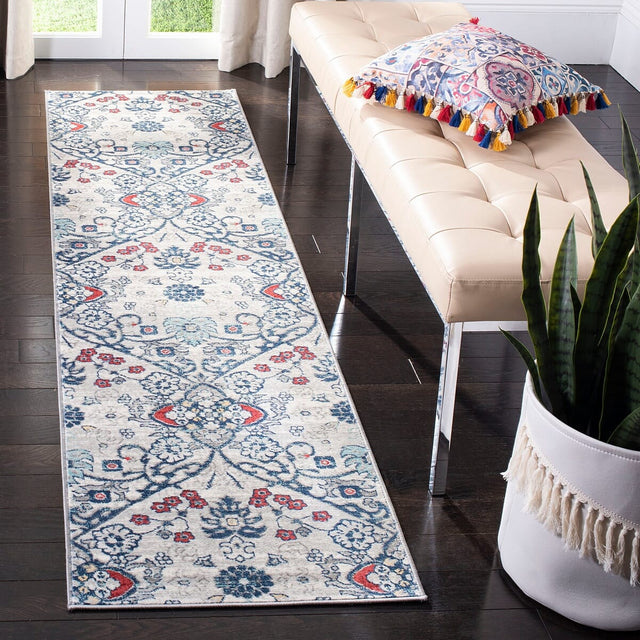 Safavieh Brentwood Bnt894M Navy/Grey Rug.