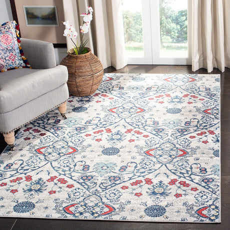 Safavieh Brentwood Bnt894M Navy/Grey Rug.