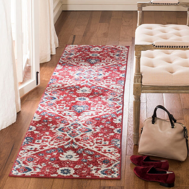 Safavieh Brentwood Bnt894R Red / Ivory Rugs.