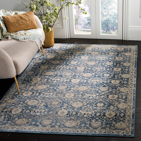 Safavieh Brentwood Bnt896N Navy/Creme Rug.