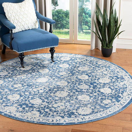 Safavieh Brentwood Bnt896N Navy/Creme Rug.