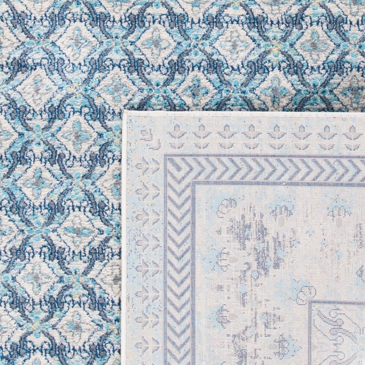 Safavieh Brentwood Bnt899A Ivory/Aqua Rugs.