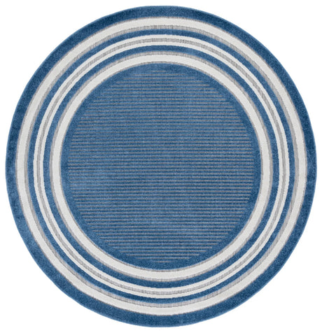 Safavieh Cabana 6'-7" x 6'-7" Rug in Light Blue / Ivory