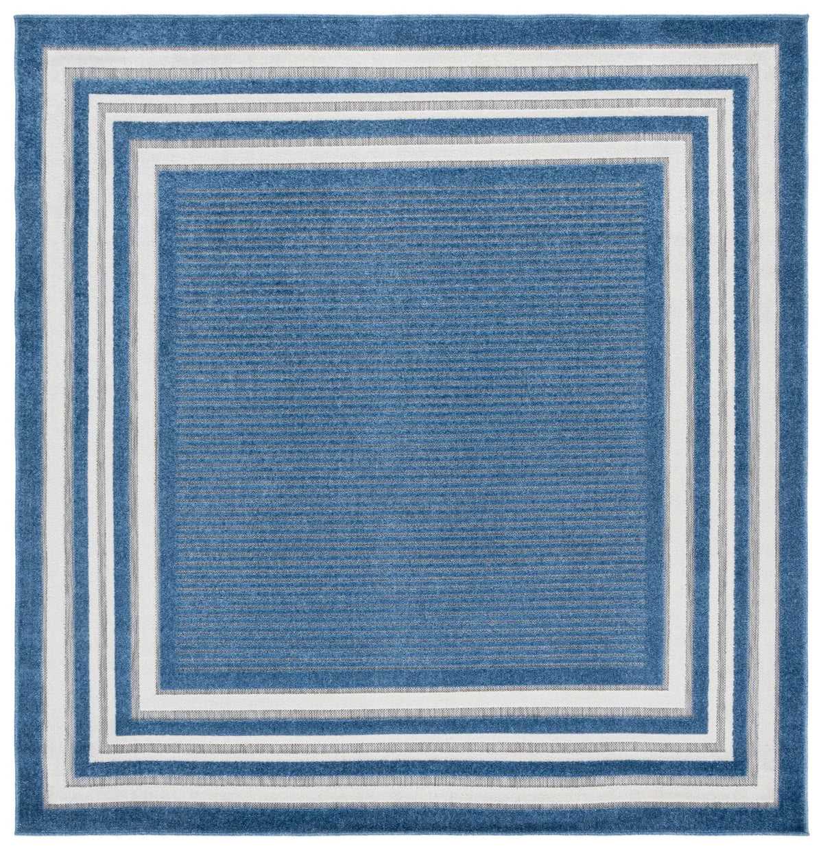 Safavieh Cabana 6'-7" x 6'-7" Rug in Light Blue / Ivory