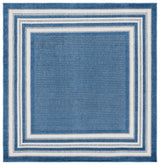 Safavieh Cabana 6'-7" x 6'-7" Rug in Light Blue / Ivory