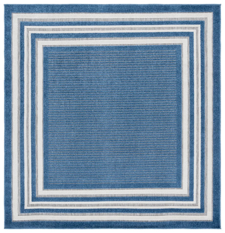 Safavieh Cabana 6'-7" x 6'-7" Rug in Light Blue / Ivory