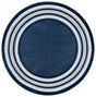 Safavieh Cabana 6'-7" x 6'-7" Rug in Blue / Ivory