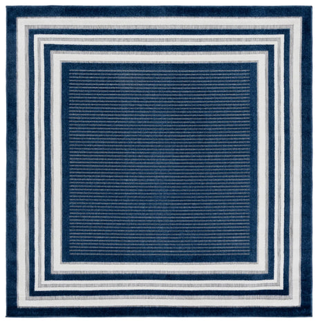Safavieh Cabana 6'-7" x 6'-7" Rug in Blue / Ivory
