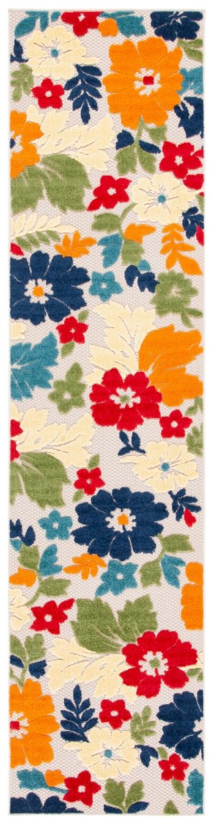 Safavieh Cabana Cbn308A Ivory/Orange Rugs.