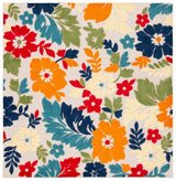 Safavieh Cabana Cbn308A Ivory/Orange Rugs.