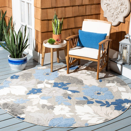 Safavieh Cabana Cbn308F Grey/Blue Rug.