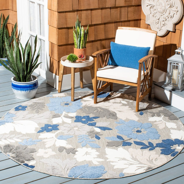 Safavieh Cabana Cbn308F Grey/Blue Rug.