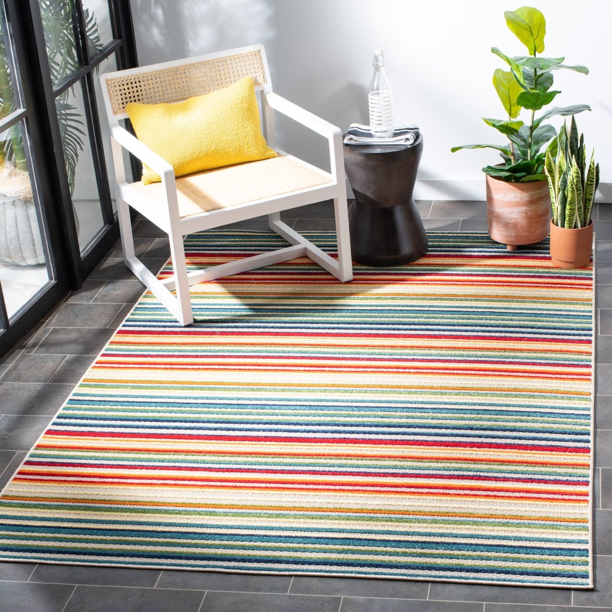 Safavieh Cabana Cbn323A Ivory/Green Rug.