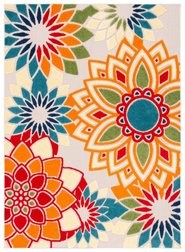 Safavieh Cabana Cbn328A Ivory/Orange Rug.