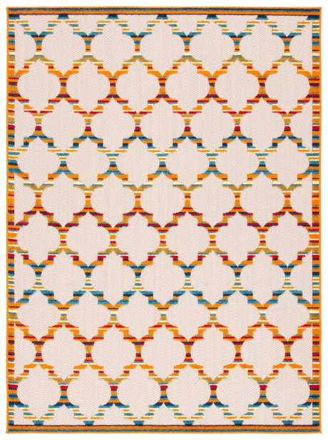 Safavieh Cabana Cbn333A Ivory/Orange Rug.