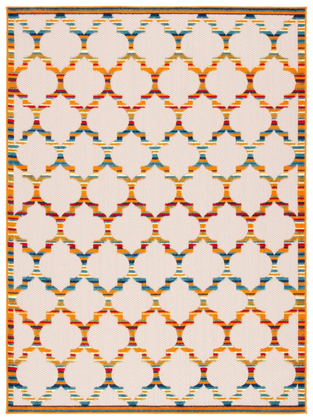 Safavieh Cabana Cbn333A Ivory/Orange Rug.