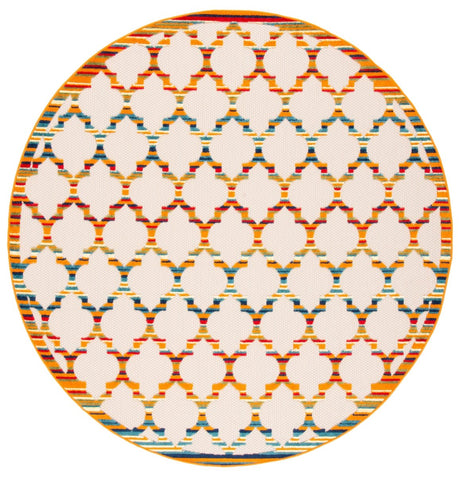 Safavieh Cabana Cbn333A Ivory/Orange Rug.