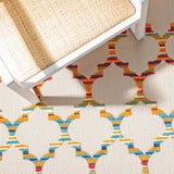 Safavieh Cabana Cbn333A Ivory/Orange Rug.