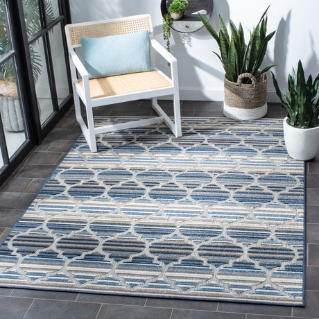 Safavieh Cabana Cbn333M Blue/Grey Rug.