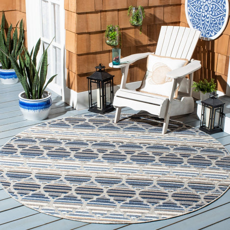 Safavieh Cabana Cbn333M Blue/Grey Rug.