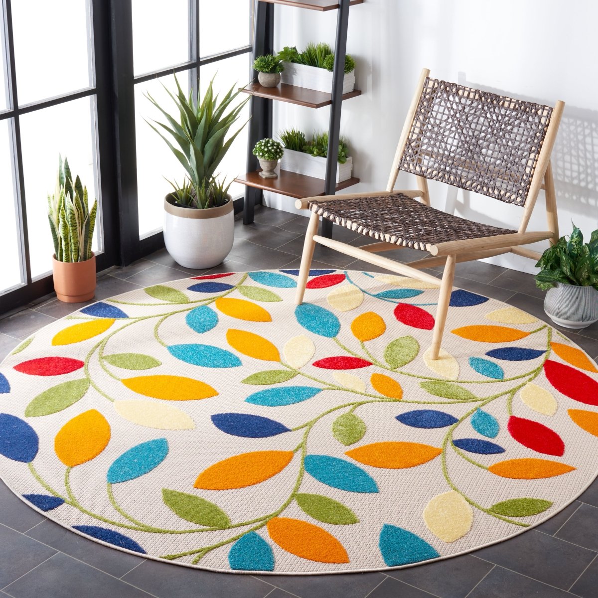 Safavieh Cabana Cbn369A Ivory/Green Rugs.