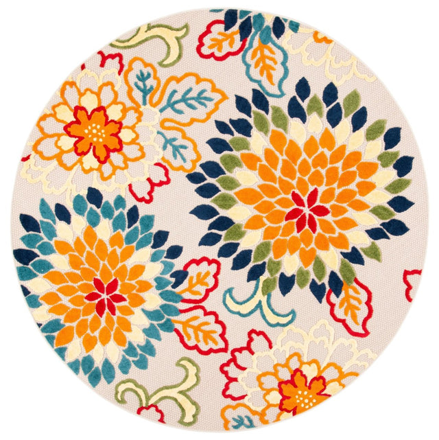 Safavieh Cabana Cbn391A Ivory/Orange Rug.