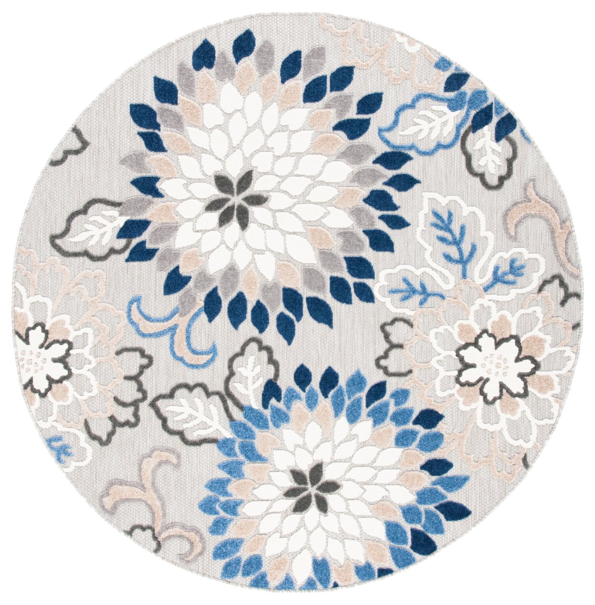 Safavieh Cabana Cbn391F Grey/Blue Rug.