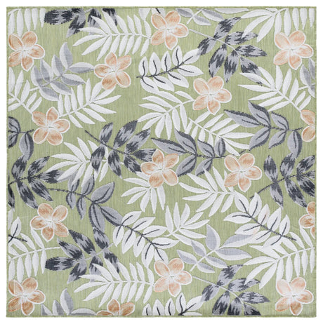 Safavieh Cabana 6'-5" x 6'-5" Rug in Olive / Grey