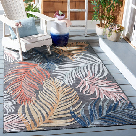 Safavieh Cabana Cbn445H Black/Rust Rug.