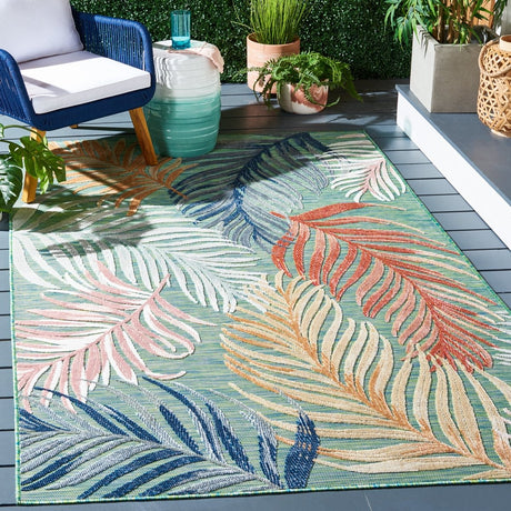 Safavieh Cabana Cbn445Y Green/Rust Rug.