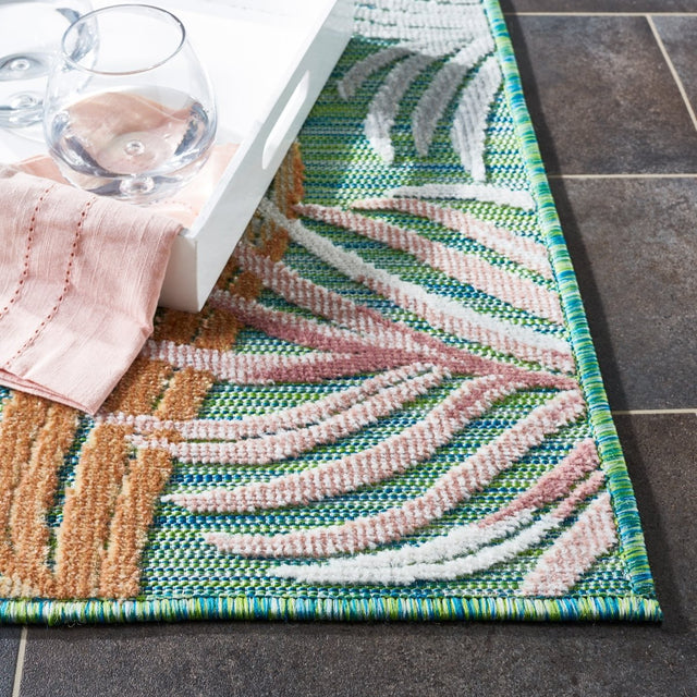 Safavieh Cabana Cbn445Y Green/Rust Rug.