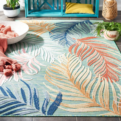 Safavieh Cabana Cbn445Y Green/Rust Rug.