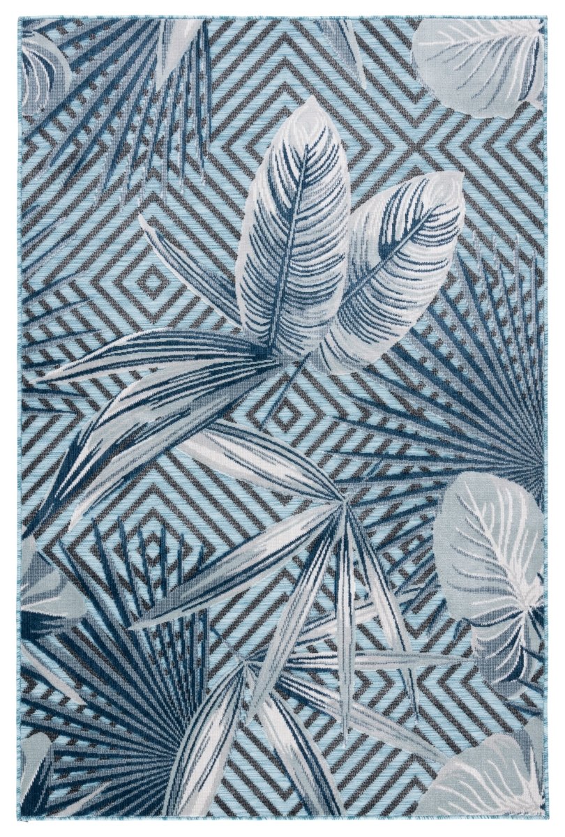 Safavieh Cabana Cbn447K Aqua/Navy Rug.