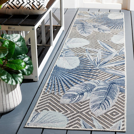 Safavieh Cabana Cbn447N Ivory/Navy Rug.