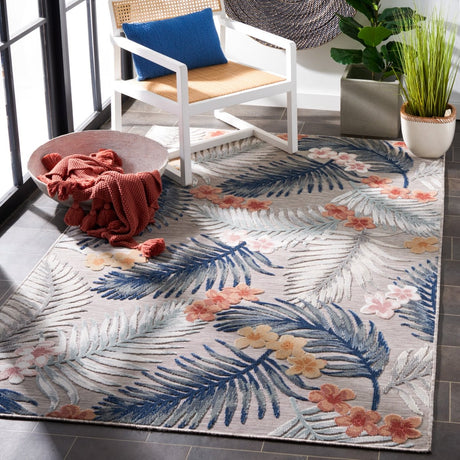 Safavieh Cabana Cbn451F Grey/Navy Rug.