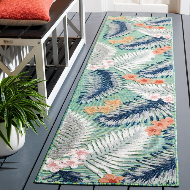 Safavieh Cabana Cbn451Y Green/Navy Rug - Safavieh - cbn451y - 7r